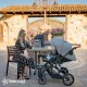 BebeStars Πολυκαρότσι Belize 3 in 1 Moon grey με κάθισμα αυτοκινήτου 