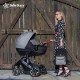 BebeStars Πολυκαρότσι Belize 3 in 1 Moon grey με κάθισμα αυτοκινήτου 