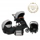 BebeStars Πολυκαρότσι Belize 3 in 1 Moon grey με κάθισμα αυτοκινήτου 