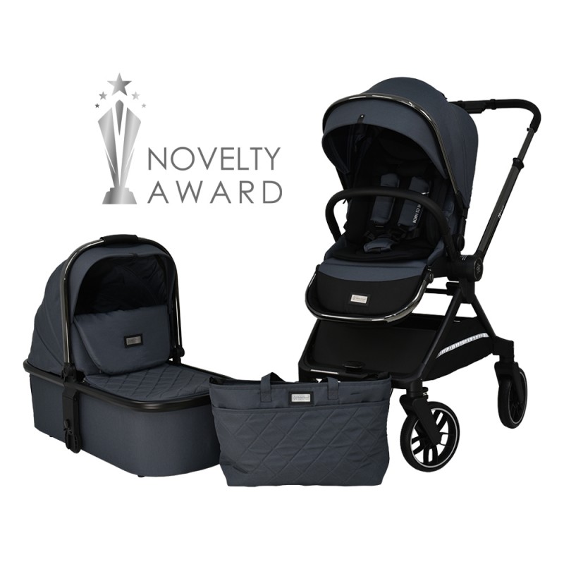 Bebestars Πολυκαρότσι Mirage 2σε1 με Αυτόματο Μηχανισμό Quick–Twist Grey