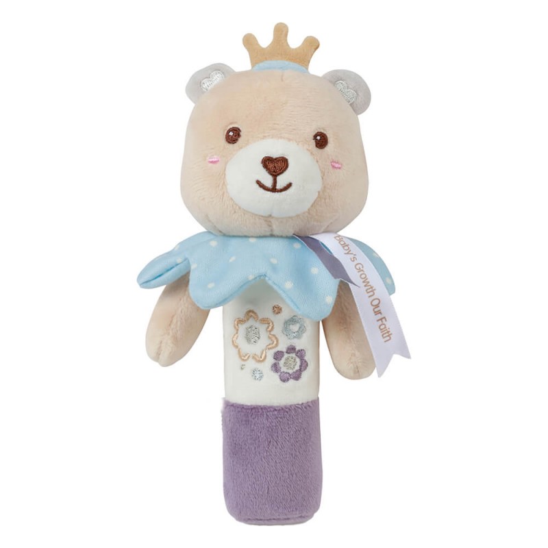 Bebe Stars Teddy Flower Μαλακή Κουδουνίστρα