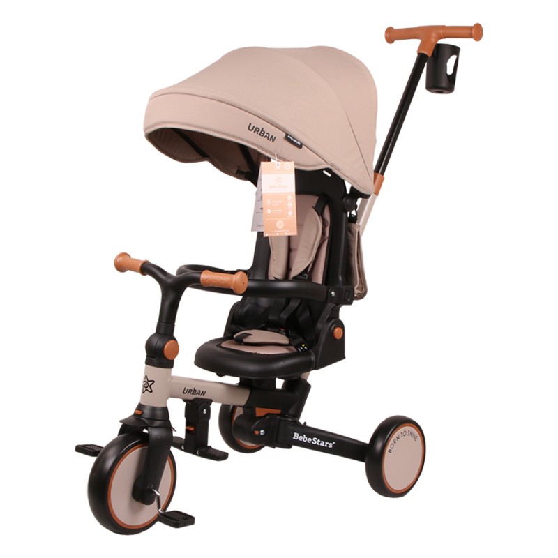Bebe Stars Urban Τρίκυκλο Ποδήλατο 7-Σε-1 Για 12-72 Μηνών Beige