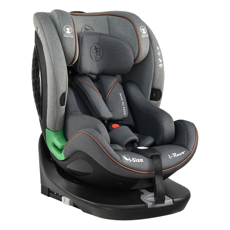 Bebe Stars I-Revo Καθισματάκι Αυτοκινήτου i-Size 40-150cm grey