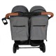 BebeStars Καρότσι Διδύμων Double Trouble Grey 