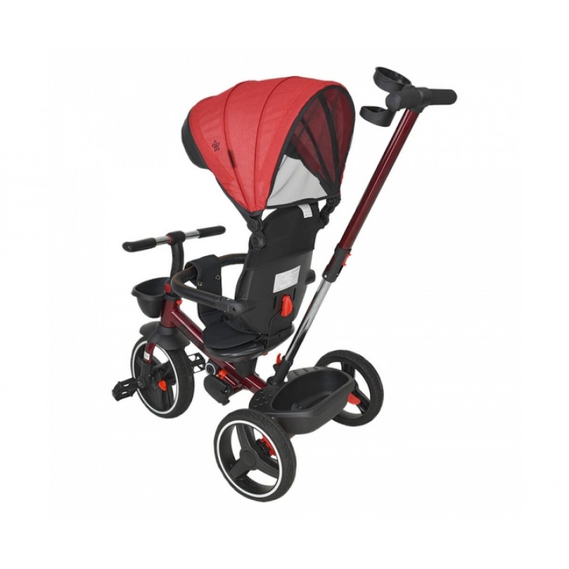 BebeStars Πτυσσόμενο τρίκυκλο ποδηλατάκι Bebe Stars 360° Spark Red