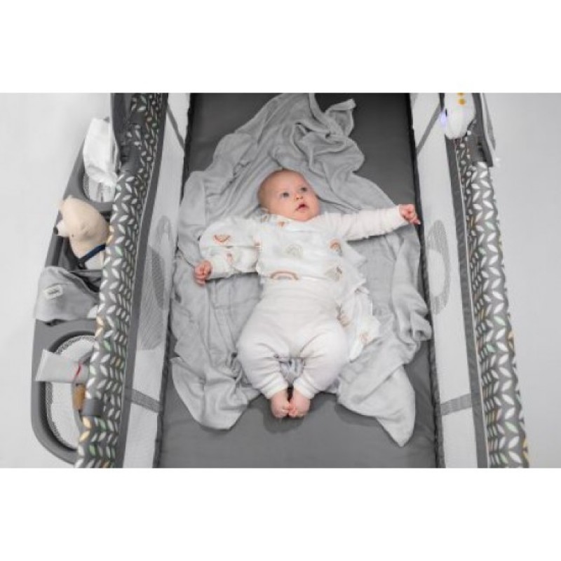 Lionelo Sven Plus Παρκοκρέβατο Gray Stone 