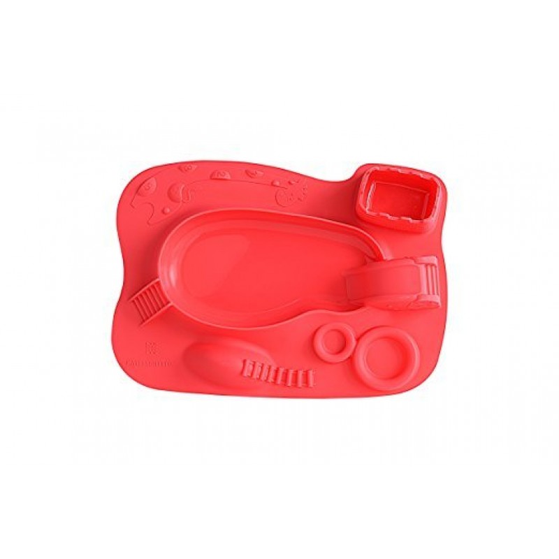 6m+ Πιάτο Σιλικόνης Amusemat Κόκκινο Marcus & Marcus