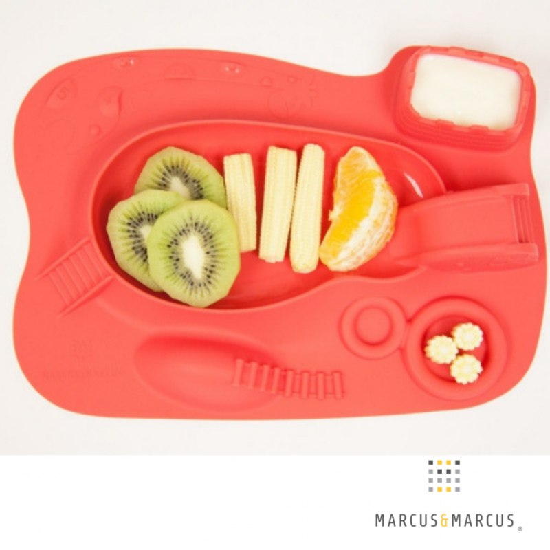 6m+ Πιάτο Σιλικόνης Amusemat Κόκκινο Marcus & Marcus