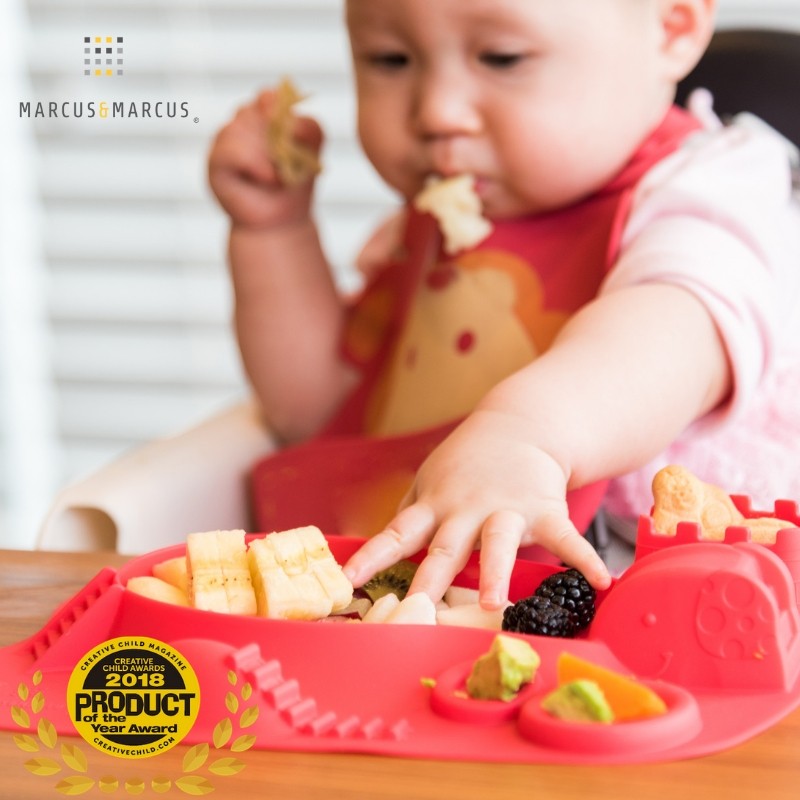 6m+ Πιάτο Σιλικόνης Amusemat Κόκκινο Marcus & Marcus