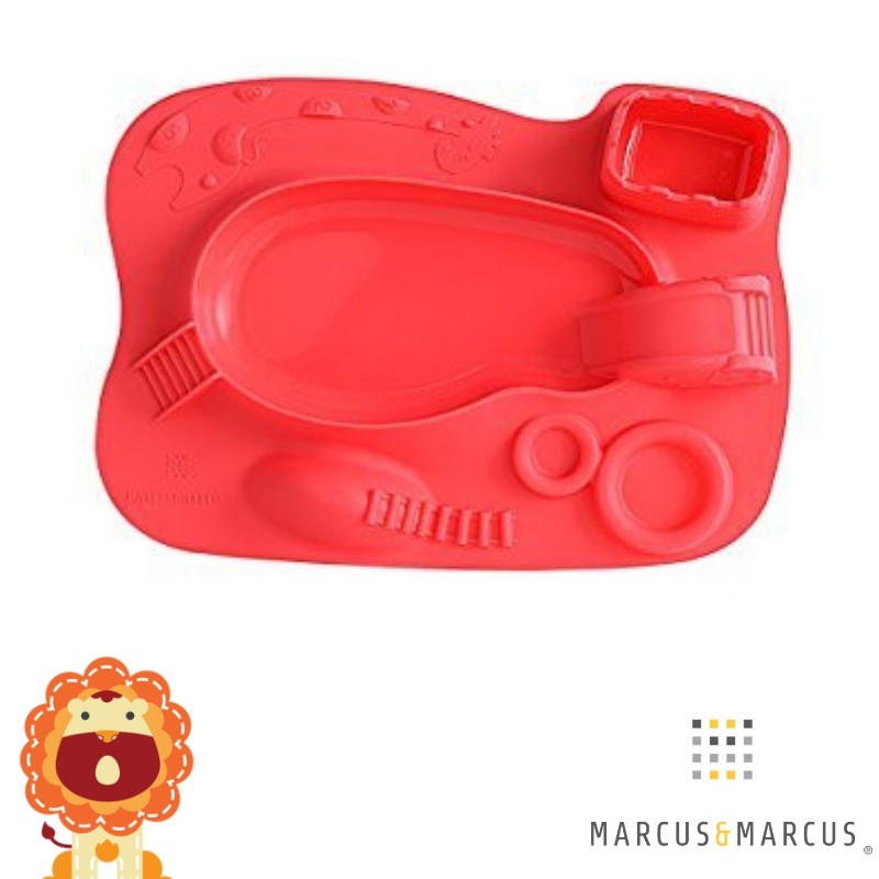 6m+ Πιάτο Σιλικόνης Amusemat Κόκκινο Marcus & Marcus