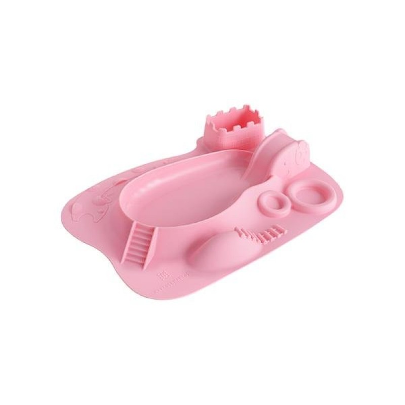 6m+ Πιάτο Σιλικόνης Amusemat Ροζ Marcus & Marcus