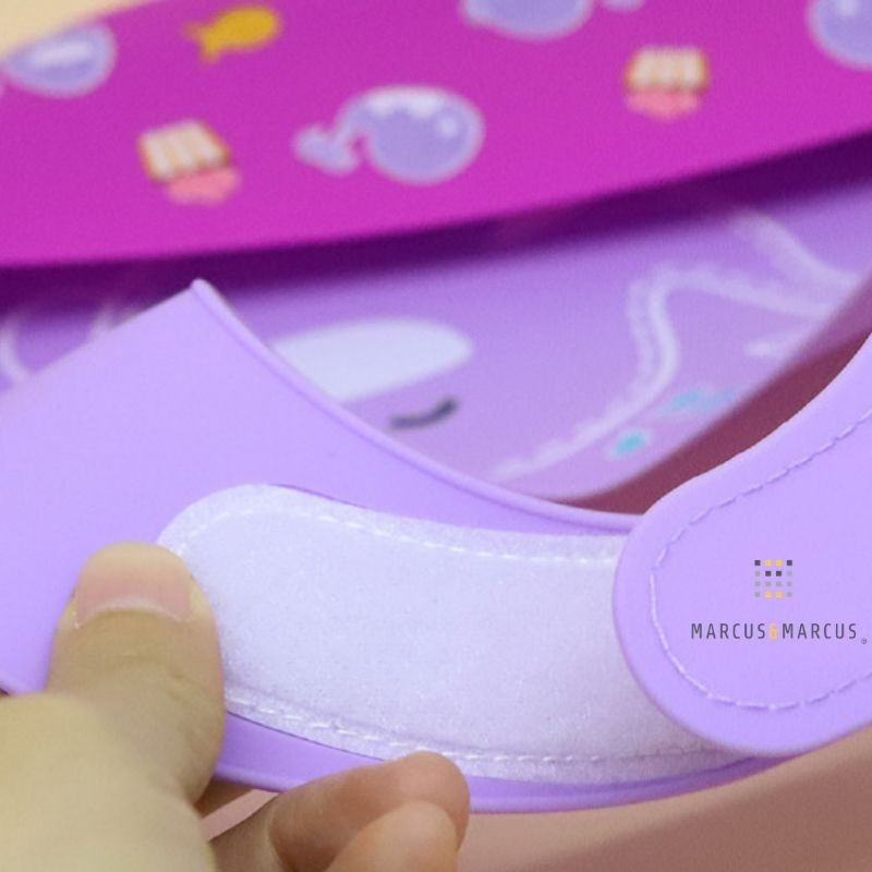 6m+ Σαλιάρα Σιλικόνης Wide με Velcro Λαιμού & Χούφτα Willo Marcus & Marcus