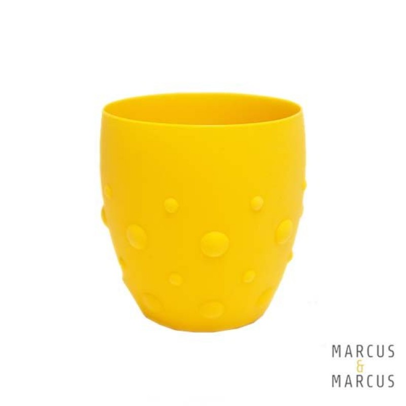 Marcus & Marcus Εκπαιδευτικό Ποτήρι Σιλικόνης 24+ μηνών Κίτρινο