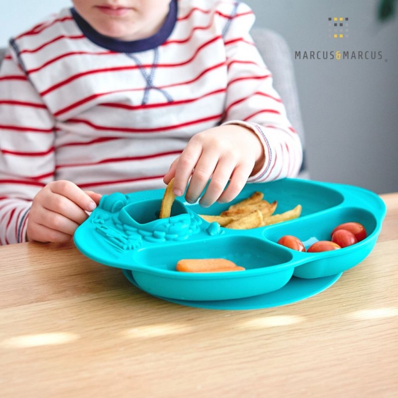 6m+ Πιάτο Φαγητού Σιλικόνης Βεντούζα Dip Πράσινο Marcus