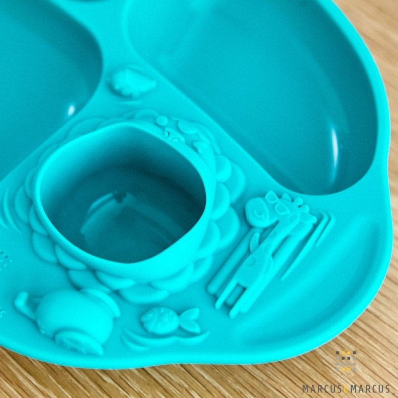 6m+ Πιάτο Φαγητού Σιλικόνης Βεντούζα Dip Πράσινο Marcus