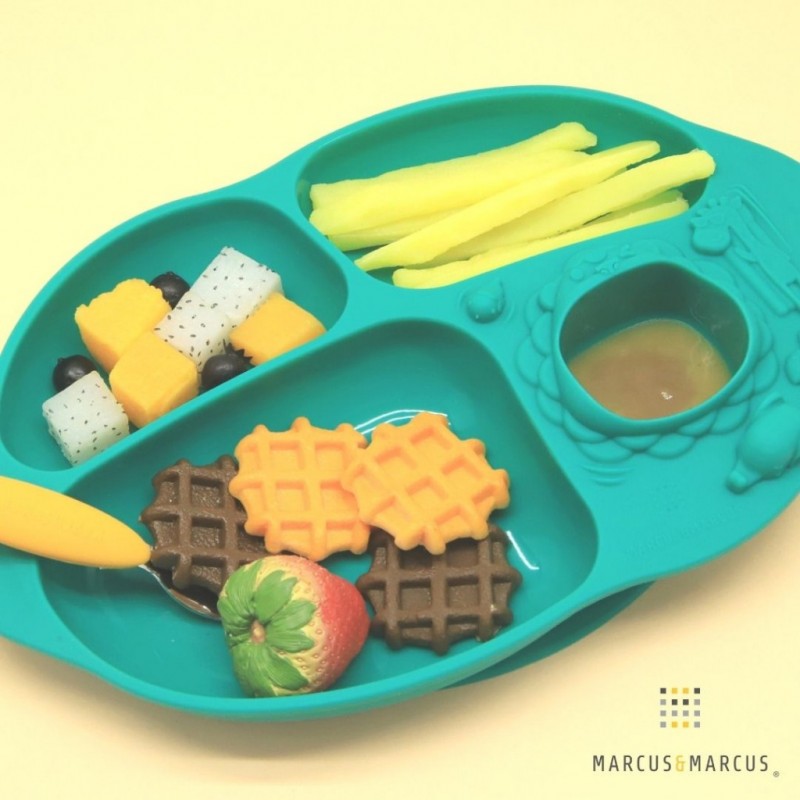 6m+ Πιάτο Φαγητού Σιλικόνης Βεντούζα Dip Πράσινο Marcus