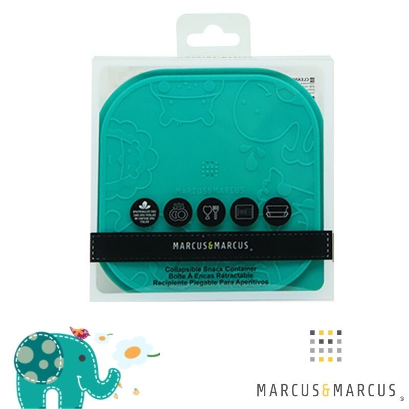 6m+ Μπολ Σιλικόνης Πτυσσόμενο με καπάκι Πράσινο Marcus & Marcus