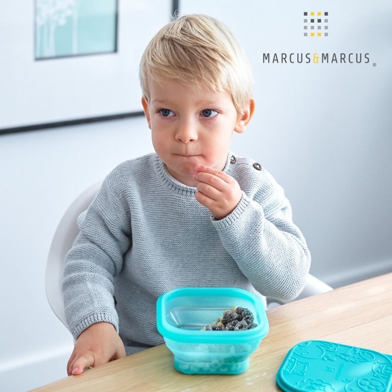 6m+ Μπολ Σιλικόνης Πτυσσόμενο με καπάκι Πράσινο Marcus & Marcus