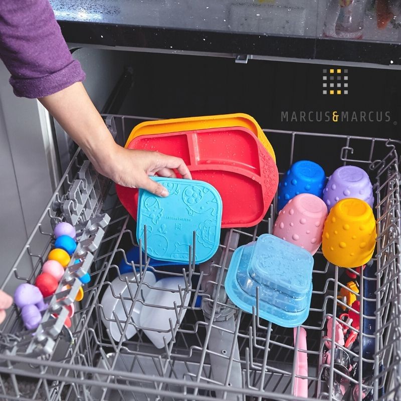 6m+ Μπολ Σιλικόνης Πτυσσόμενο με καπάκι Πράσινο Marcus & Marcus