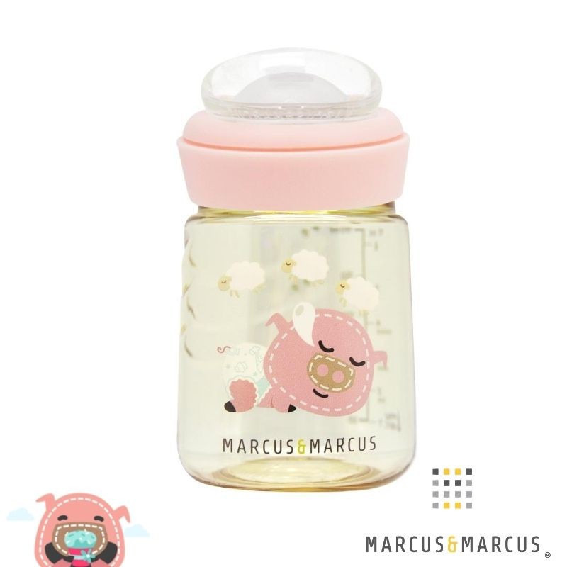 6m+ Μπουκάλι PPSU Stage 2 & 3 μετάβασης σε 12m+ Τριπλό σύστημα εκπαίδευσης Ροζ marcus