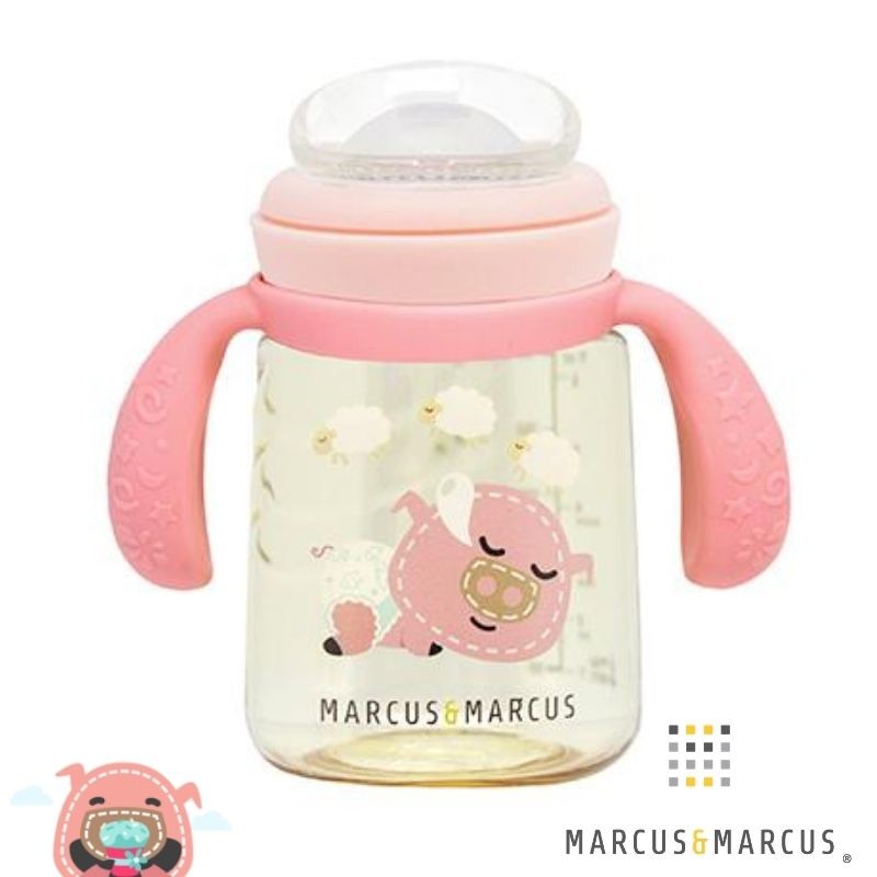 6m+ Μπουκάλι PPSU Stage 2 & 3 μετάβασης σε 12m+ Τριπλό σύστημα εκπαίδευσης Ροζ marcus