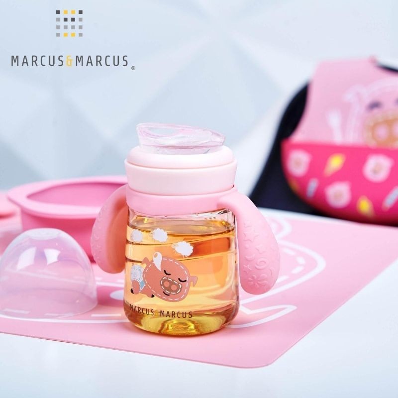 6m+ Μπουκάλι PPSU Stage 2 & 3 μετάβασης σε 12m+ Τριπλό σύστημα εκπαίδευσης Ροζ marcus