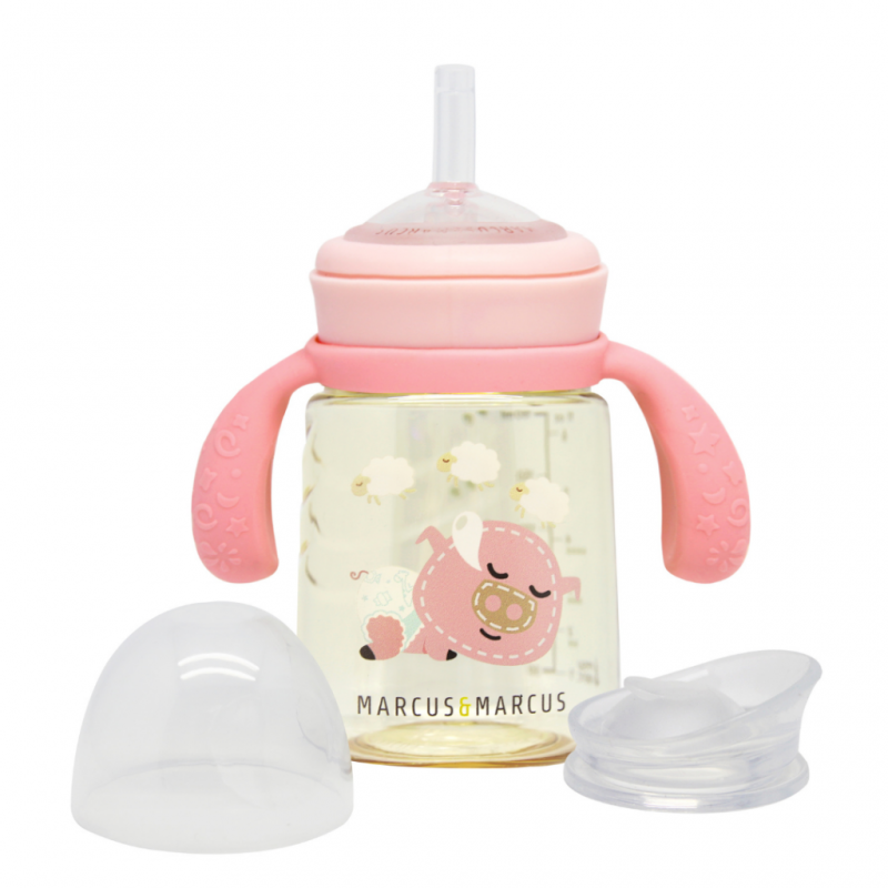 6m+ Μπουκάλι PPSU Stage 2 & 3 μετάβασης σε 12m+ Τριπλό σύστημα εκπαίδευσης Ροζ marcus