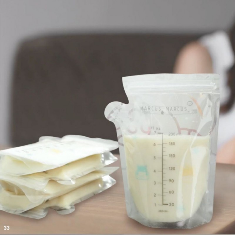 50 τμχ. Σακουλάκια Αποθήκευσης Μητρικού Γάλακτος με Φωτεινά Ζωάκια Θερμοκρασίας 200ml marcus