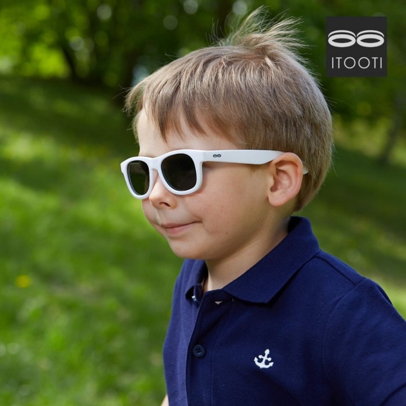 3-6 ετών Classic Παιδικά Γυαλιά Ηλίου iTooTi με εύκαμπτο σκελετό Λευκά