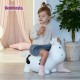 Hoppimals Φουσκωτό Αγελάδα Χοπ Χοπ, ζωγραφισμένο στο χέρι Άσπρη