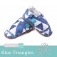 12-18m Βρεφικά Παvτοφλάκια Χειροποίητα Blue Triangles No 20 titot