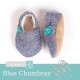 18-24m Παιδικά Παvτοφλάκια Χειροποίητα Blue Sea Chambray No 22 Titot