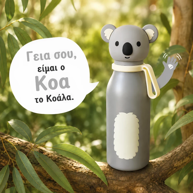 Bottlies by ZAZU Fun Παιδικό Μπουκάλι Θερμός Κοάλα 400ml από Ανοξείδωτο Ατσάλι 304