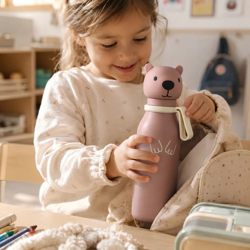 Bottlies by ZAZU Fun Παιδικό Μπουκάλι Θερμός Καπιμπάρα 400ml από Ανοξείδωτο Ατσάλι 304