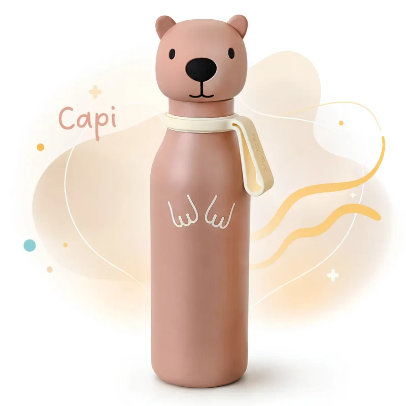 Bottlies by ZAZU Fun Παιδικό Μπουκάλι Θερμός Καπιμπάρα 400ml από Ανοξείδωτο Ατσάλι 304
