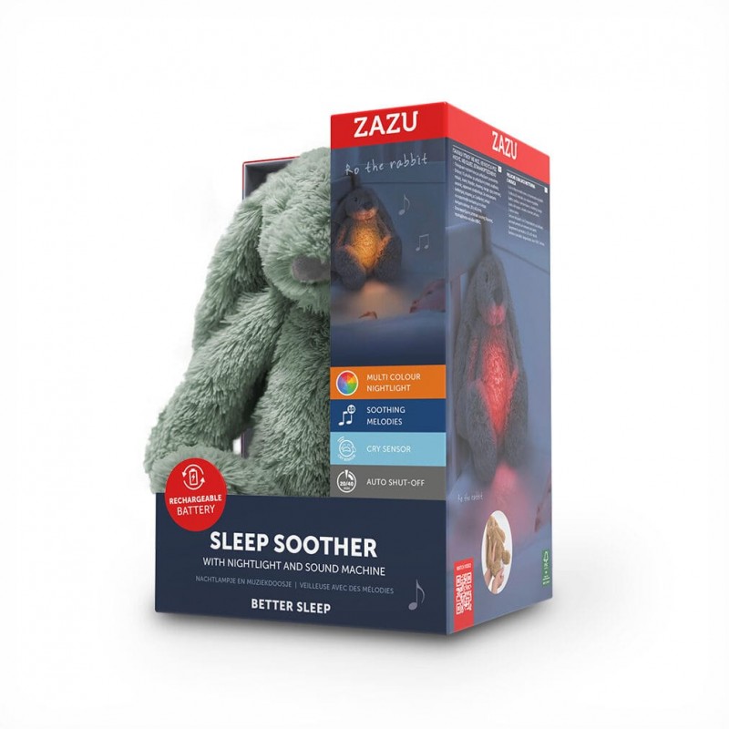 Zazu Ro Κουνελάκι Βοηθός ύπνου Επαναφορτιζόμενο Πράσινο