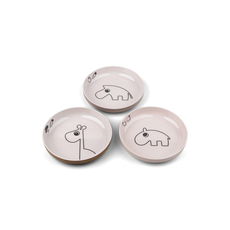 Done By Deer Πιατάκια Μελαμίνης Friends Powder Σετ 3τμχ