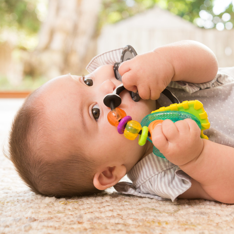 Infantino Slide & Chew Teether Keys Κουδουνίστρα με Μασητικά Κλειδιά