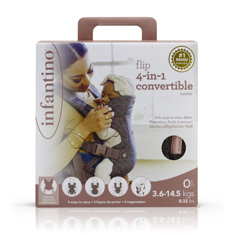 Infantino Flip 4-in-1 Convertible Carrier Leopard Μάρσιπος 4 Θέσεων