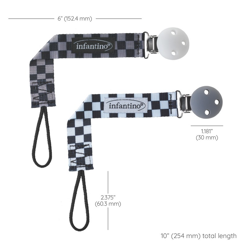 Infantino PaciGrip Silicone Skater Κλιπ Πιπίλας με Μασητικό