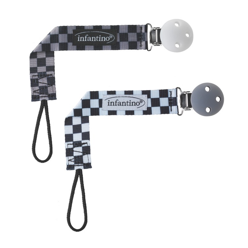 Infantino PaciGrip Silicone Skater Κλιπ Πιπίλας με Μασητικό