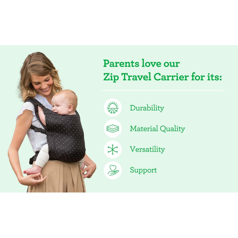 Infantino Zip Travel Carrier Μάρσιπος 2 Θέσεων με Ενσωματωμένη Θήκη