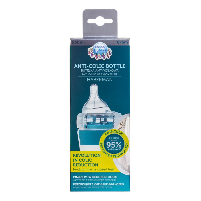 Canpol Babies Πλαστικό Μπιμπερό κατά των Κολικών Haberman Owl Pink 260ml