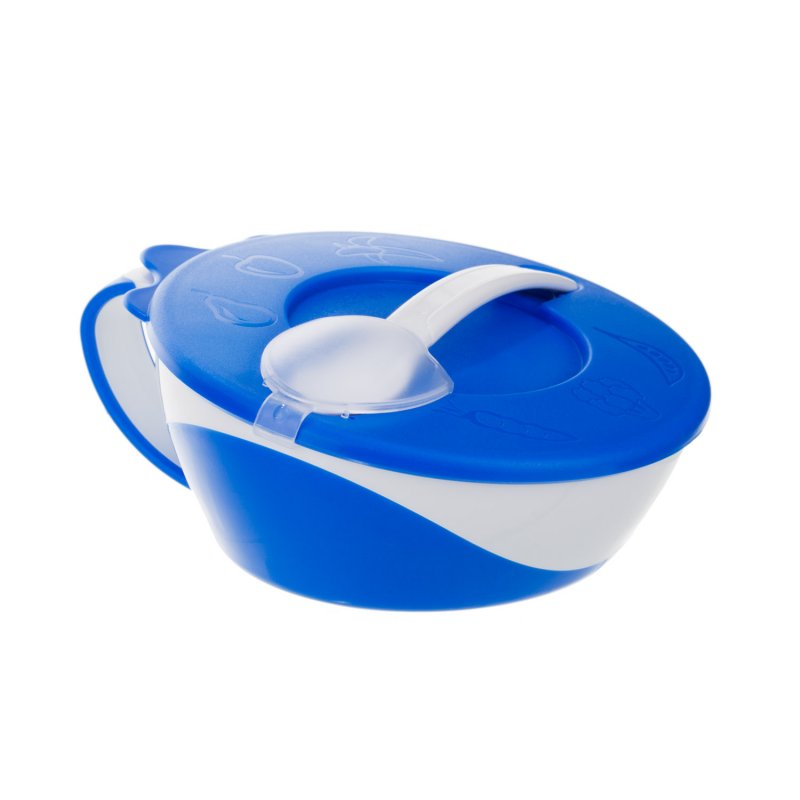 Canpol Babies Μπολ Φαγητού με Κουτάλι Μπλε 350ml 9m+