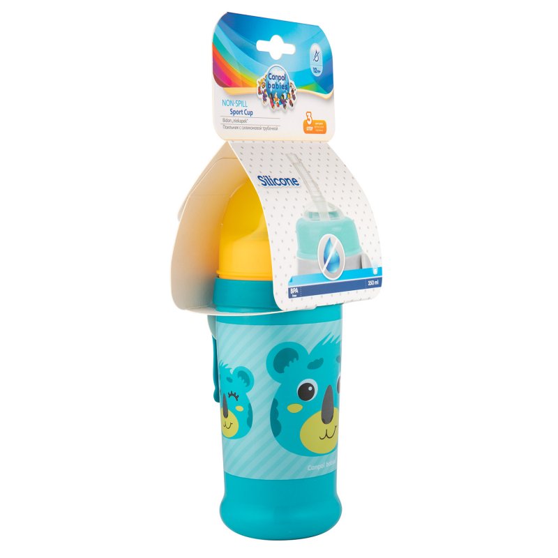 Canpol Babies Hello Little Κύπελλο με Καλαμάκι Σιλικόνης Koala 350ml
