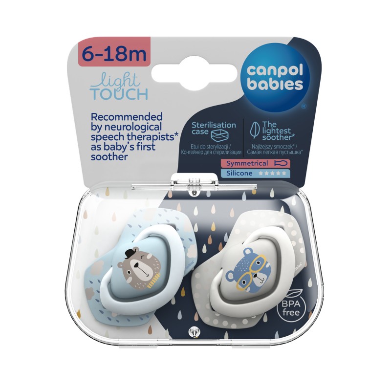 Canpol Babies Ορθοδοντικές Πιπίλες Σιλικόνης 6-18m BONJOUR PARIS 2τμχ