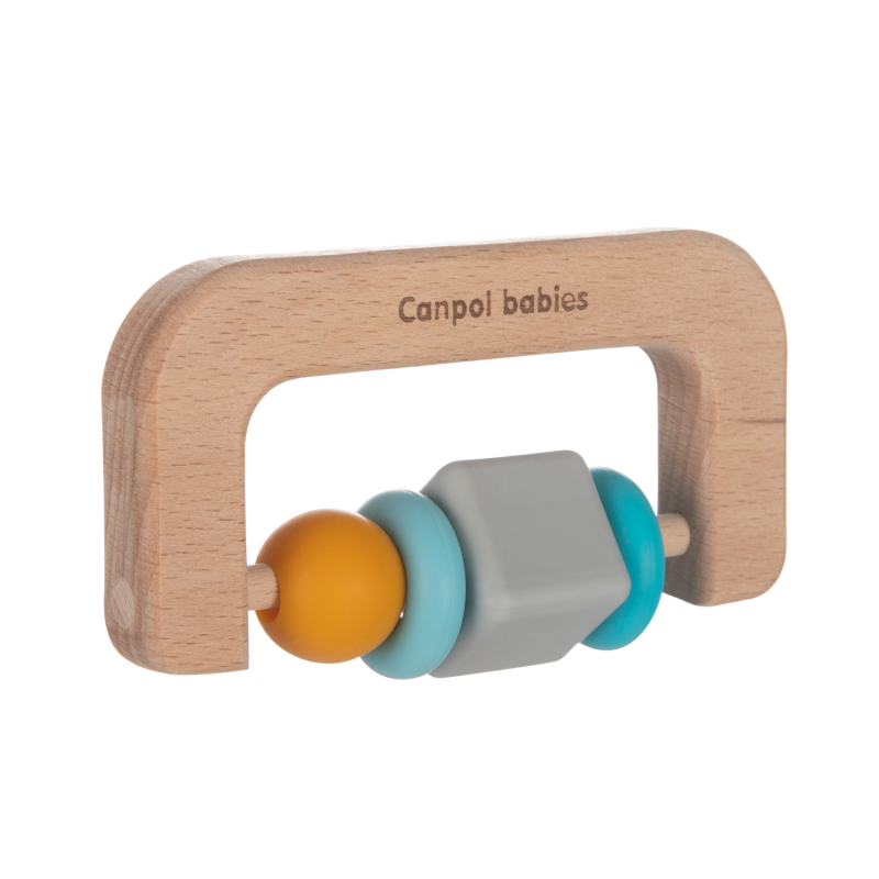 Canpol Babies παιχνίδι Οδοντοφυΐας από ξύλο και σιλικόνη