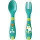 Chicco First Cutlery Σετ Πιρούνι Κουτάλι Φαγητού Green 12m+