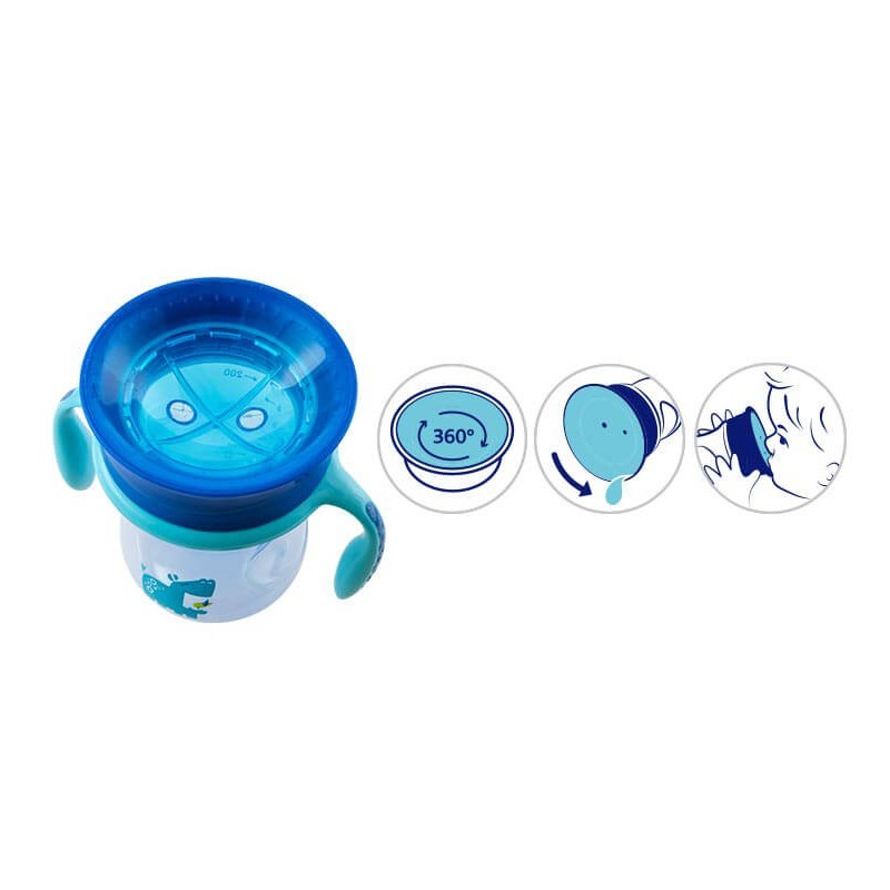 Chicco Εκπαιδευτικό Κύπελλο με Λαβές Perfect Μπλε 12m+ 200ml
