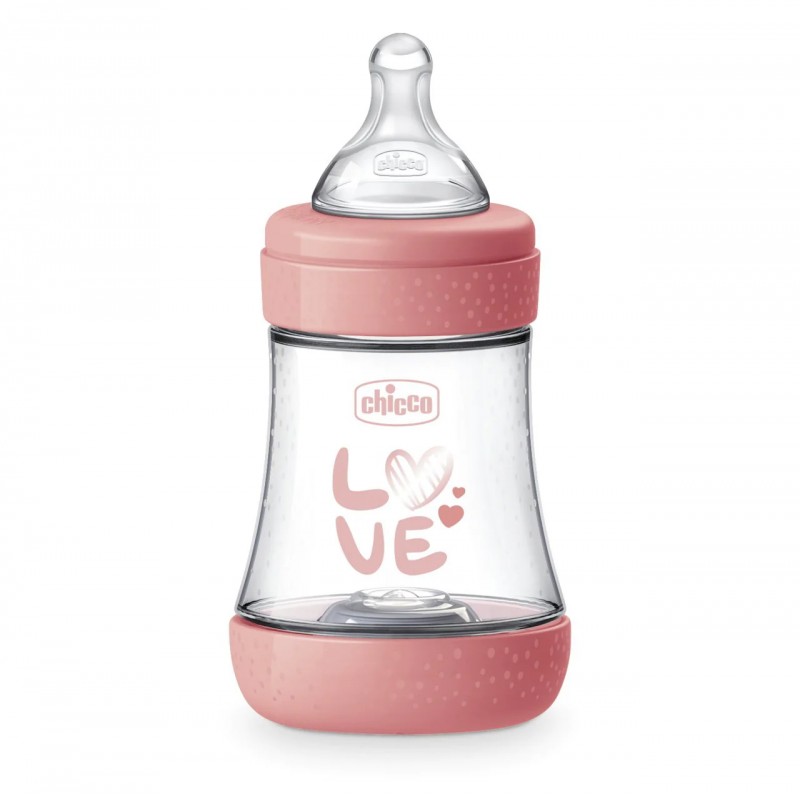 Chicco Μπιμπερό Πλαστικό P5 Ροζ 150ml ΘΣ 0M+